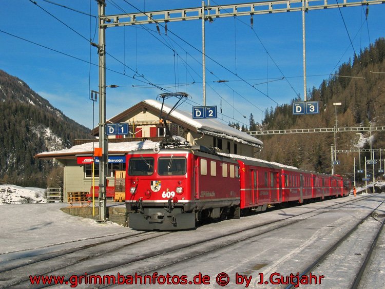 RhB Lok 609 Bergün Schlittelzug