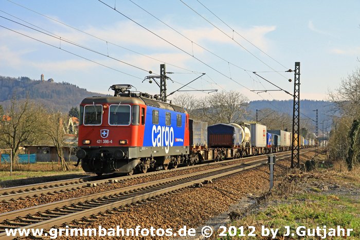 421 386 SBB Cargo mit Wachenburg